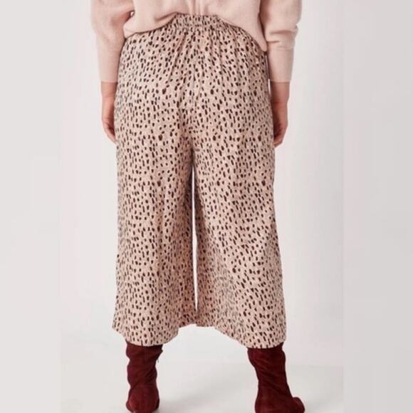 Anthropologie Isobel Cheetah Animal Print Pleated Wide Leg Pants Size Small EUC - Picture 4 of 16